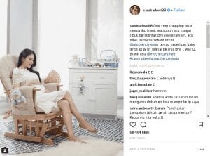 Konten endorse Sandra Dewi